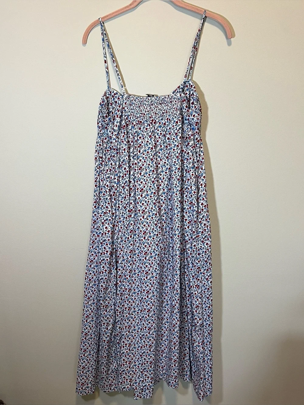 J. Crew Cotton Voile Empire Waist Maxi Dress Poppy Floral Print Sundress M NWT - Picture 8 of 13